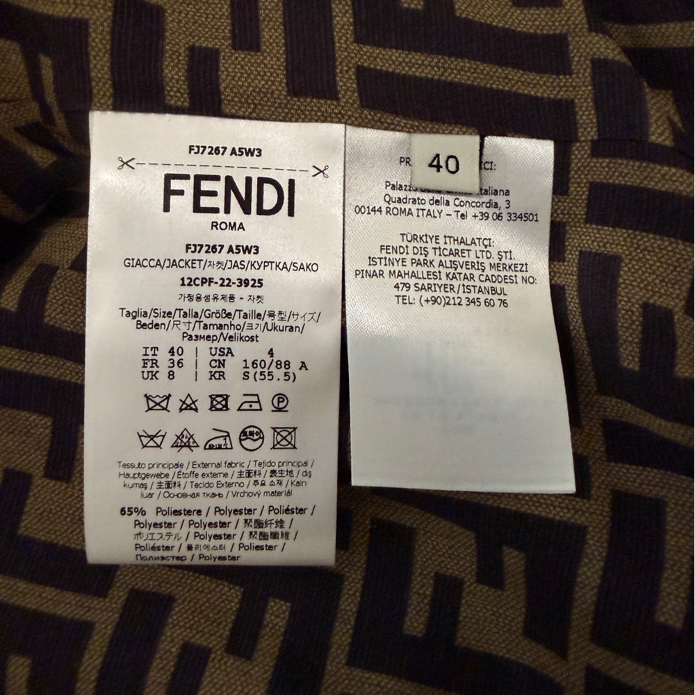 Fendi Go-to FF-jacquard Belted Canvas Jacket - Picture 7 of 10